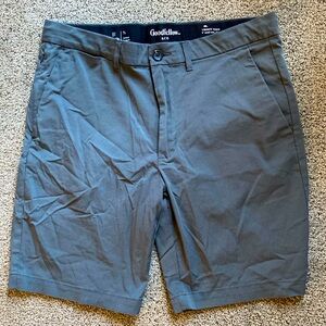 Goodfellow men’s gray linden tech shorts Sz 34